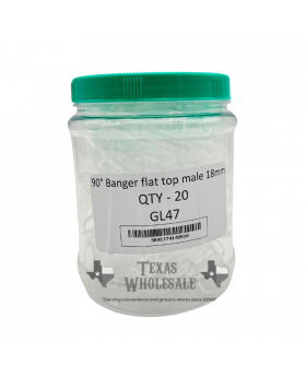 GLASS BANGER MALE 18MM GL47 20CT