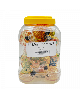 GLASS WP 5IN MUSHROOM WP141 12CT
