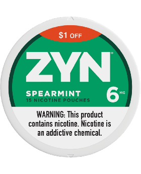 ZYN $1OFF 6MG SPEARMINT 5CT