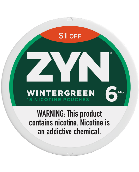 ZYN $1OFF 6MG WINTERGREEN 5CT