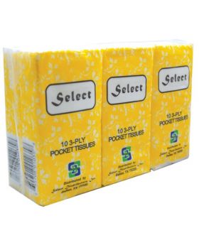 POCKET TISSUE SELECT 10PC 6 CT