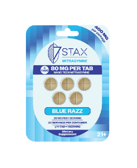 7STAX NANO 80MG 5PK BLU RAZZ 10C