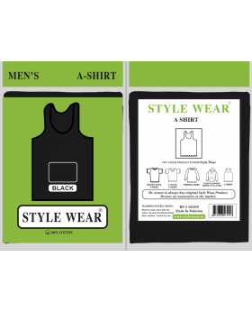 STYLE WEAR ASHIRT BLACK MD 12CT