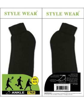 STYLE WEAR SOCKS ANKLE BLACK 12C