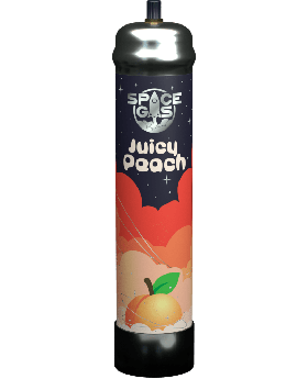 SPACE GAS 750G JUICY PEACH 6CT