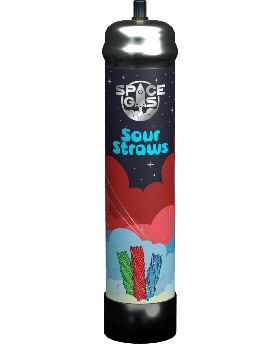 SPACE GAS 750G SOUR STRAWS 6CT