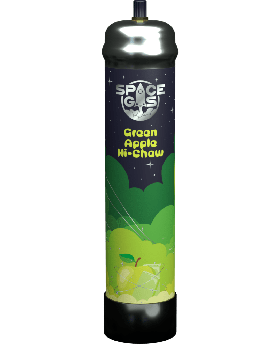 SPACE GAS 750G GREEN APPLE 6CT