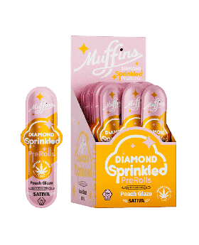 MUFFINS DIA SPRK 1.25G PEACH 50C