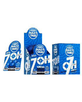HAZY 7OH 100MG 4PK BLUE RAZZ 10C