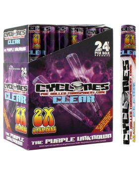 CYCLONES CLEAR PURPLE 24/2PK