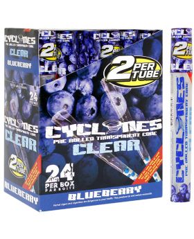 CYCLONES CLEAR BLUEBERRY 24/2PK