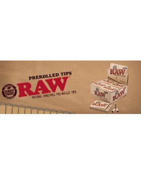 RAW TIPS PRE-ROLLED 20CT