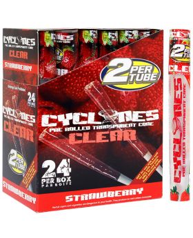 CYCLONES CLEAR STRAWBERRY 24/2PK