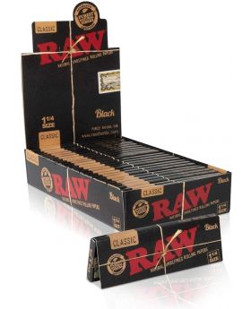 RAW CL BLACK PAPER 1.25 24CT