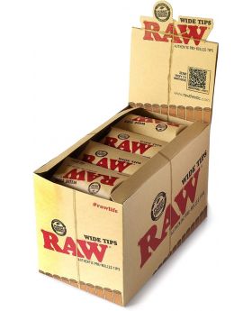 RAW TIPS PRE-ROLLED WIDE 20CT