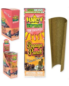 JUICY HEMP WRAPS PAPAYA 25/2PK