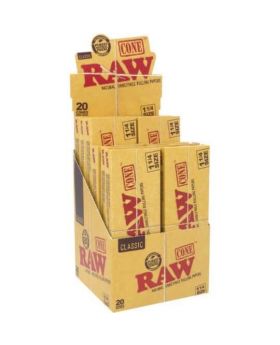 RAW CL CONES 1.25 20PK 12CT