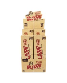 RAW CL CONES KS 20PK 12CT