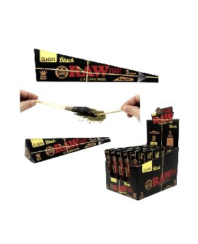 RAW BLACK CONES SCOOP KS 3/30PK