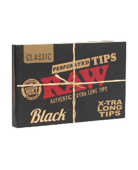 RAW TIPS BLK PERFORATED XTRA 36C
