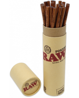 RAW WOODEN POKER DISPLAY 20CT