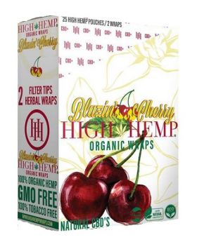 HIGH HEMP WRAPS BL CHERRY 25/2PK