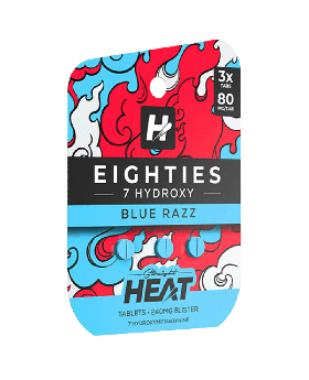 HEAT 7OH 80MG 3PK BLUE RAZZ 10CT