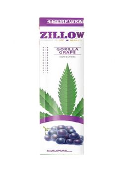 ZILLOW HEMP WRAPS GRAPE 20/4PK