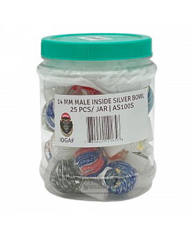 GLASS 14M BOWL SILVER AS100S 25C