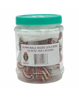 GLASS 14M MALE GOLD AS100G 25CT