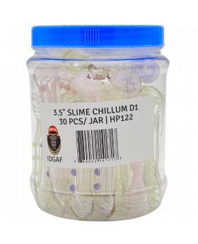 GLASS CHILLUM SLIME HP122 30CT