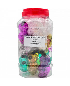 GLASS SNIFFER SKULL OLB815 12CT