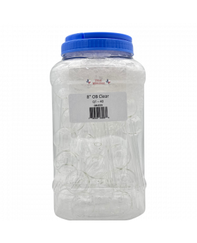 GLASS OB 8IN CLEAR OBJ229 40CT