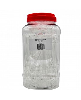 GLASS OB 10IN CLEAR OBJ230 35CT