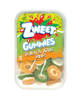 ZWEET GUMMY PEACH & APPLE 10OZ