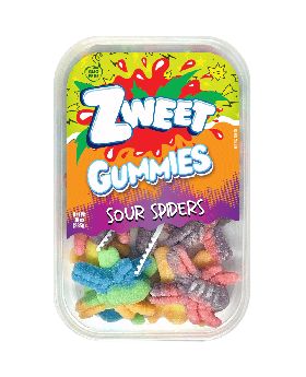 ZWEET GUMMY SOUR SPIDERS 10OZ