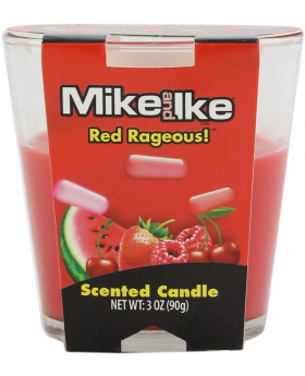 CANDLE 3OZ MIKE & IKE RED
