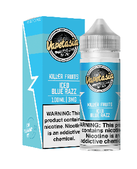 VAPETASIA 100ML ICED BLU RAZ 6MG
