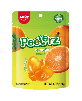 AMOS PEELERZ GUMMY CANDY ORANGE