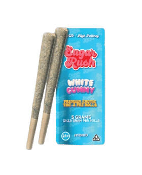 SUGAR RUSH ROLLS WHITE GUMMY 10C