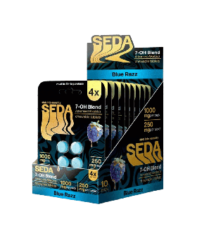 SEDA 7OH 250MG 4PK BLUE RAZ 10CT