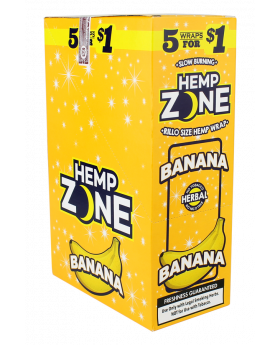 HEMP ZONE WRAPS BANANA 15/5PK