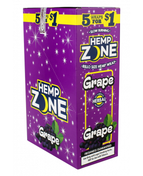 HEMP ZONE WRAPS GRAPE 15/5PK
