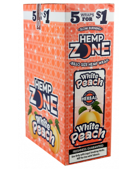 HEMP ZONE WRAPS WHITE PEACH 15/5