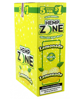 HEMP ZONE WRAPS LEMONADE 15/5PK