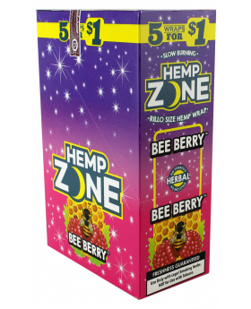 HEMP ZONE WRAPS BEE BERRY 15/5PK