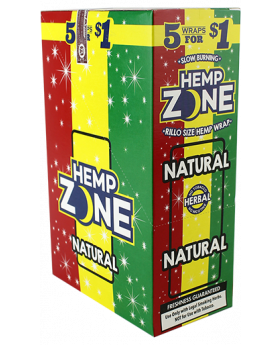 HEMP ZONE WRAPS NATURAL 15/5PK