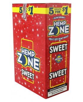 HEMP ZONE WRAPS SWEET 15/5PK