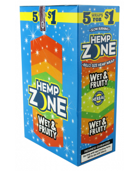 HEMP ZONE WRAPS WET FRUITY 15/5P