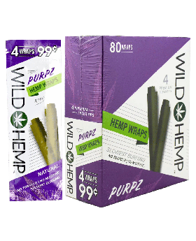 WILD HEMP WRAP PURPZ 4/99 20/4PK